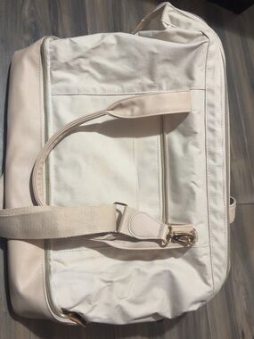 Canvas Travel Weekender in Light Cream